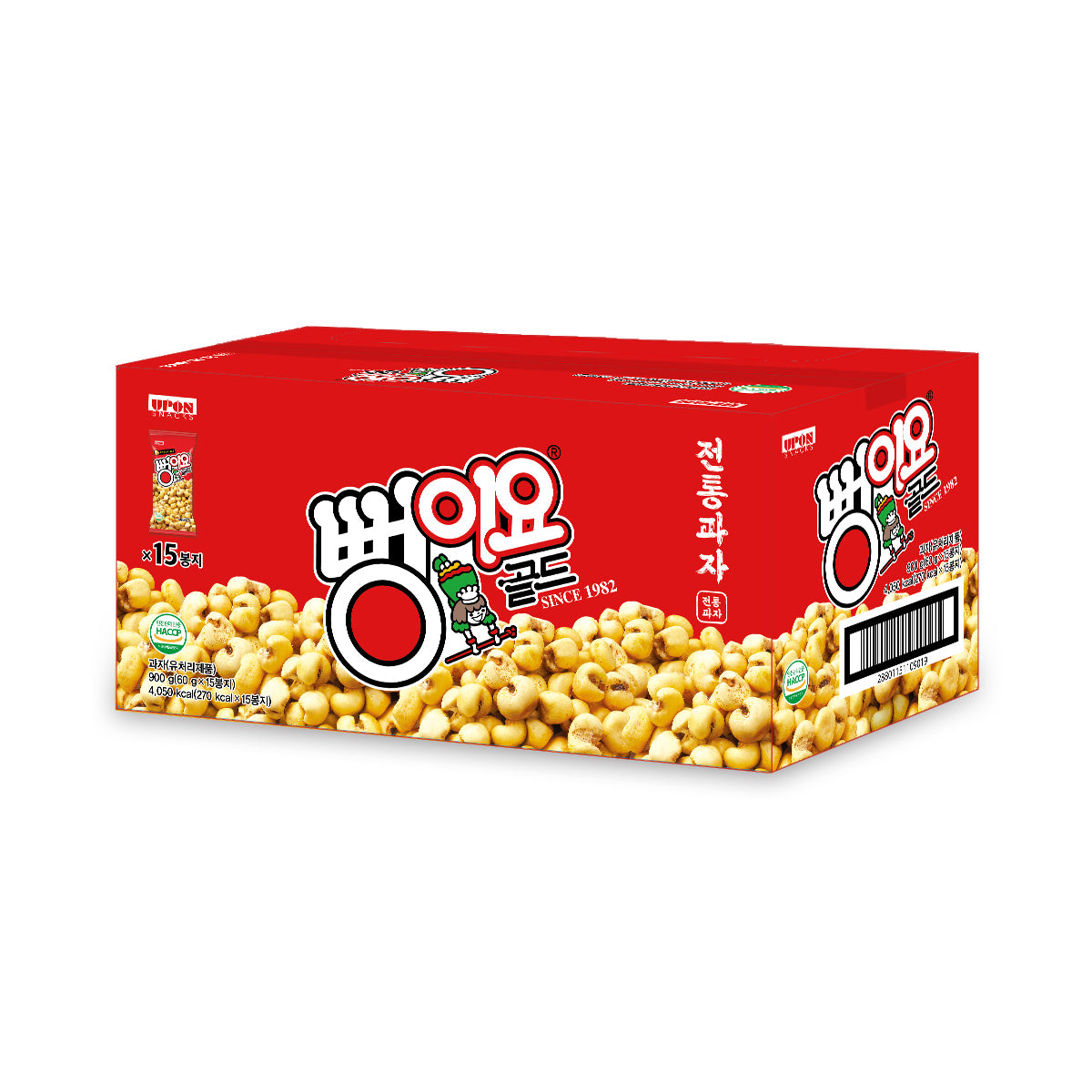 Popped Corn Snack Gold 60g x 15pk x 2