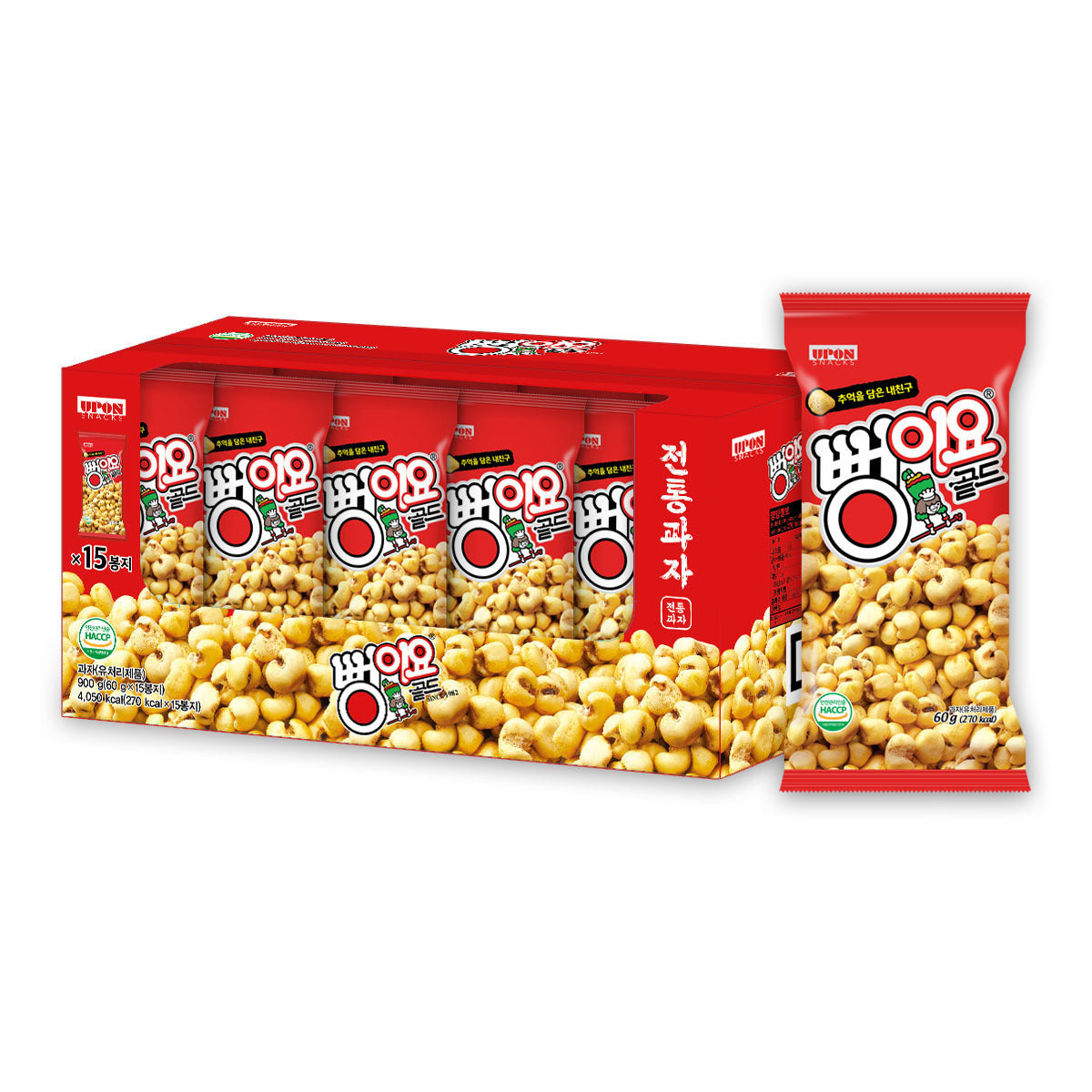 Popped Corn Snack Gold 60g x 15pk x 2