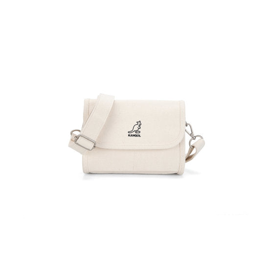 KANGOL Lucky Canvas Mini Cross Bag 3174 Ivory Get Your Korean Stuffs